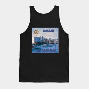 1960S Harbor Sailboat Scene in Nassau, Bahamas Tank Top